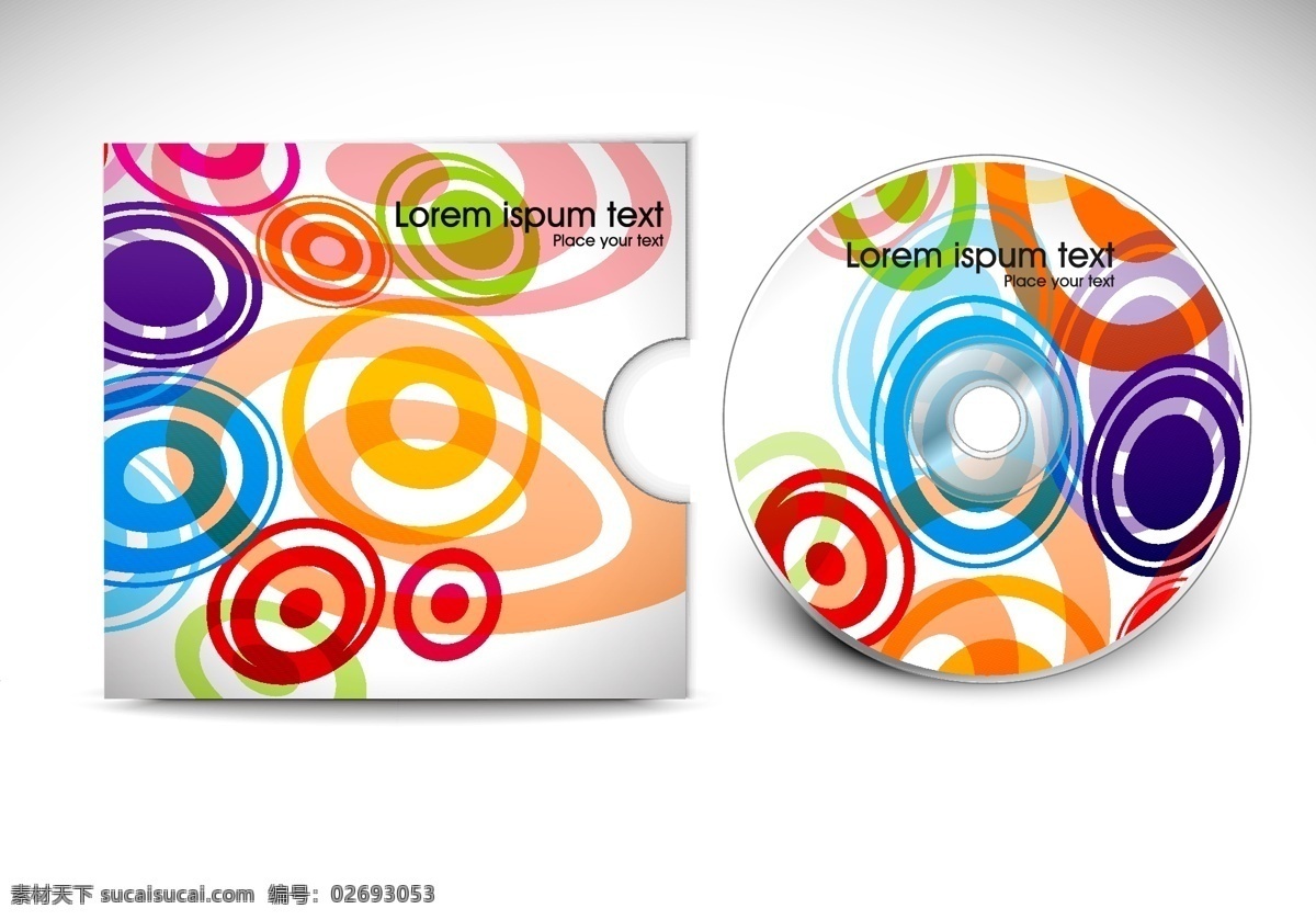cd 光盘 包装设计 矢量 彩色圆环 cd界面 封面 矢量图 其他矢量图