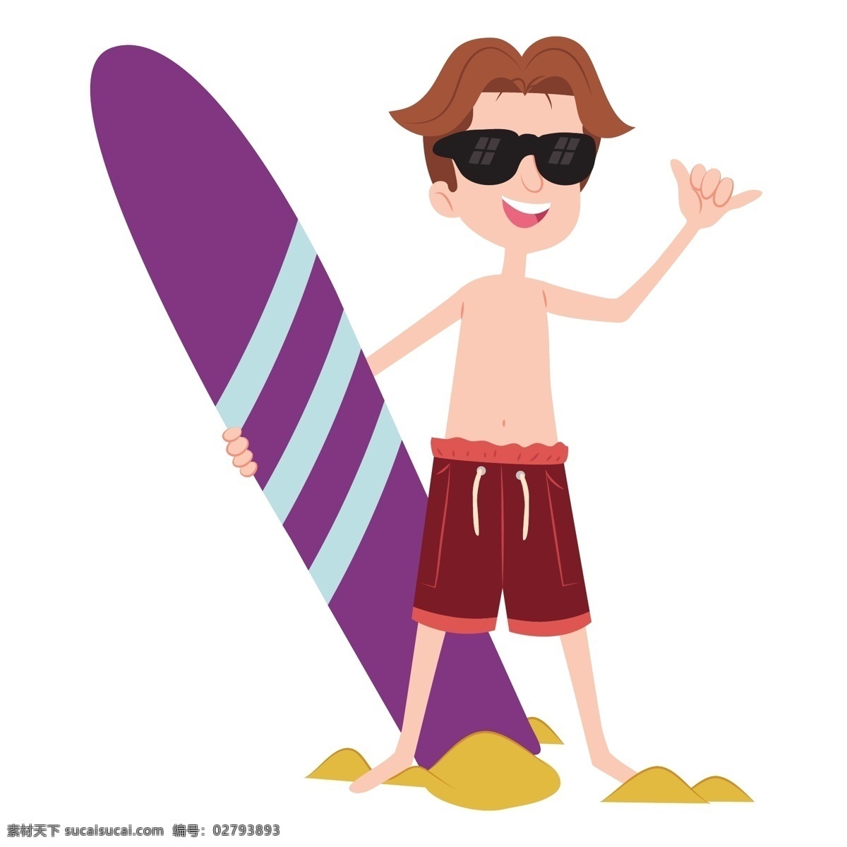 卡通 手绘 冲浪 青年 少年 青年少年 冲浪运动 运动 冲浪青年 冲浪少年 少年冲浪 冲浪滑板