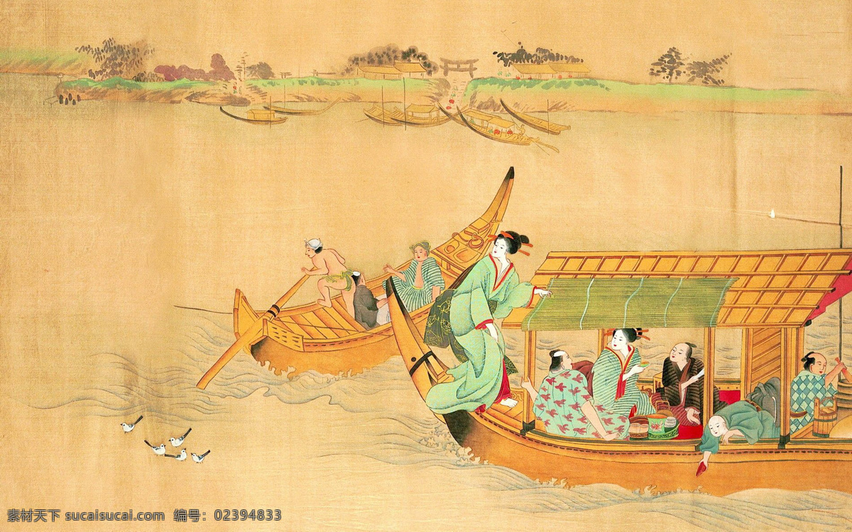 东洋画 工笔画 东洋线描画 东洋仕女图 东洋美女画 艺术绘画 文化艺术 绘画书法