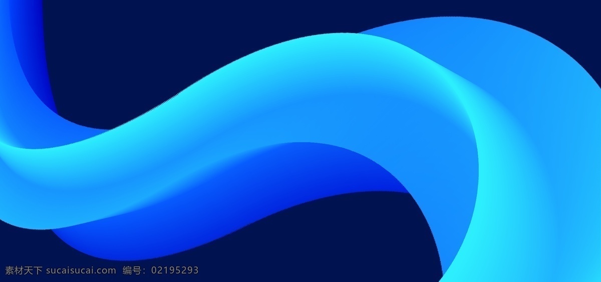 蓝色 抽象 波浪 矢量 线条