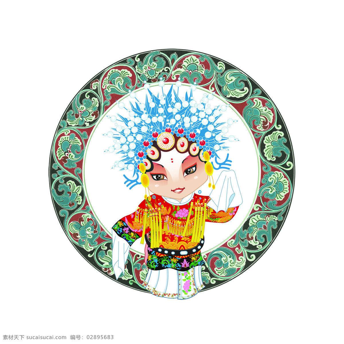 花旦免费下载 花旦 京剧 脸谱 装饰素材 无框画