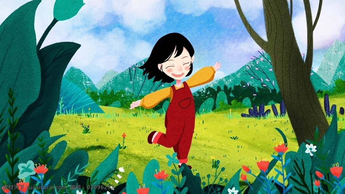 原创 唯美 小 清新 夏天 你好 女孩 插画 夏天你好 小清新 女孩插画 夏天女孩 夏天你好插画 夏季 朋友圈配图 公众号配图 电商配图