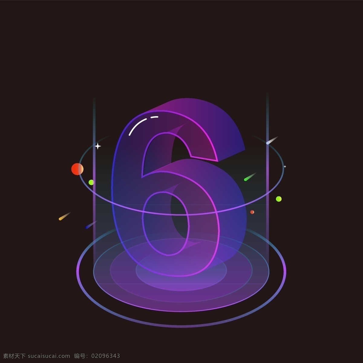 渐 变色 倒计时 立体 数字 渐变色 立体数字 装饰 2.5d 炫酷 紫色 立体效果 2.5d插画