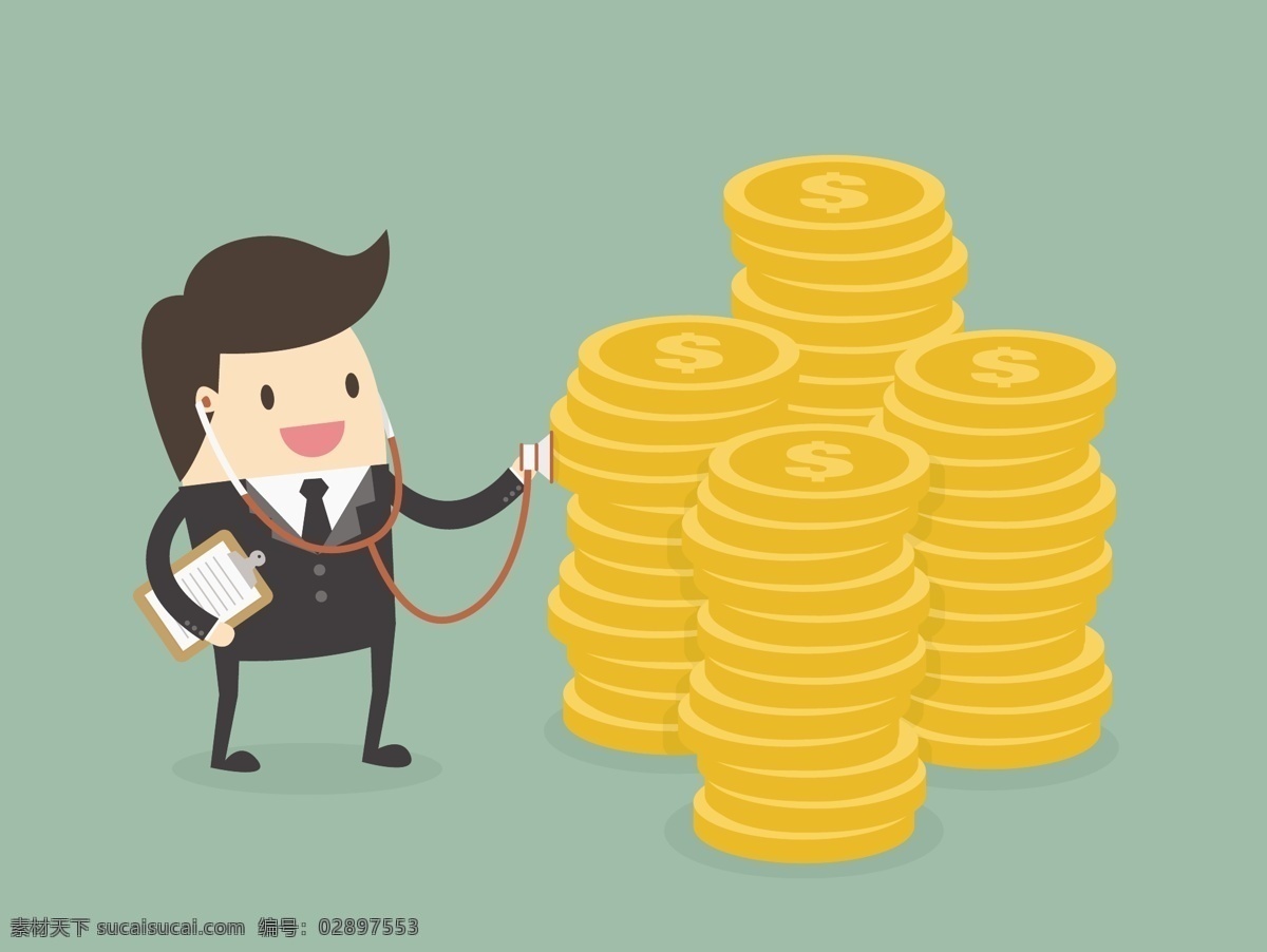 堆 硬币 商人 背景 抽象背景 商业 抽象 金钱 人物 卡通 医生 健康 公寓 金融 银行 计划 卡通人物 管理 现金 投资