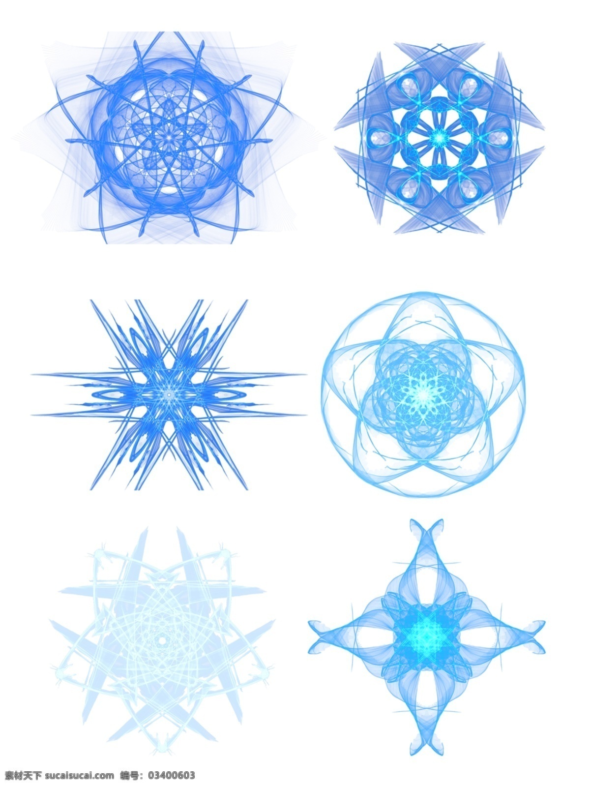 光效 多边形 对称 分 形 光影 发光 蓝色 图形 装饰 科技蓝光 光元素 分形对称