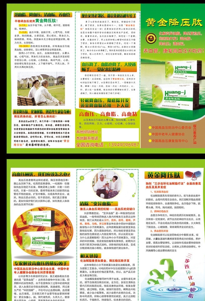 黄金 降压 肽 三 折页 三折页 药品折页 药品 三折页dm 药品dm 彩页 宣传页 药品彩页 药品宣传页 宣传单 药品宣传单 分层 文件 国内广告设计 广告设计模板 源文件