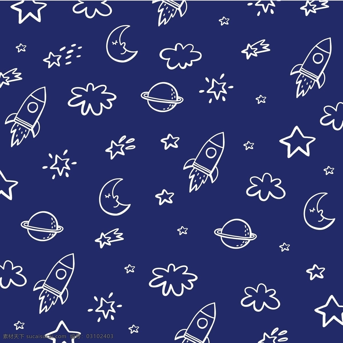 科幻 元素 剪影 涂鸦 宇宙 太空 火箭 宇宙飞船 星星 星球 月亮 科技 男孩 男孩元素 图案 手绘 可爱 可爱涂鸦 卡通 动画 漫画 插画 插图 儿童 儿童画 简笔画 卡通素材 卡通设计 图案设计 连续 连续图案 平铺 四方连续 无缝 无缝图案 印花 家纺 服装印花 布料印花 童装 底纹边框 背景底纹