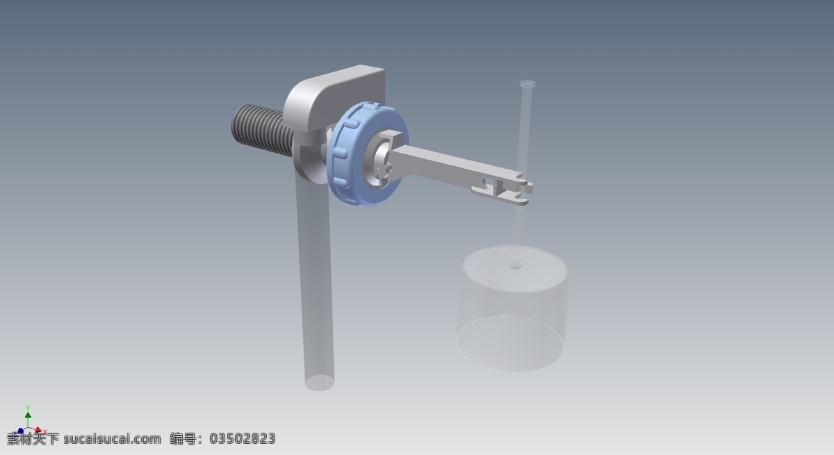 灌装 阀 组件 坦克 填充 水 装配 3d模型素材 电器模型