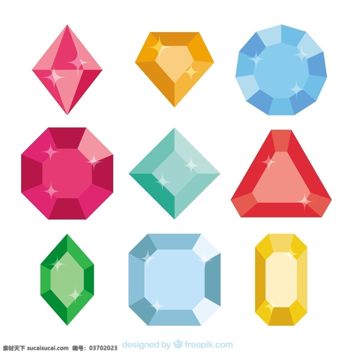 绿宝石 彩色 钻石 几何 形状 豪华 平板 颜色 平面设计 珠宝 石头 几何图形 水晶 珍宝 明亮 宝石 闪亮 集