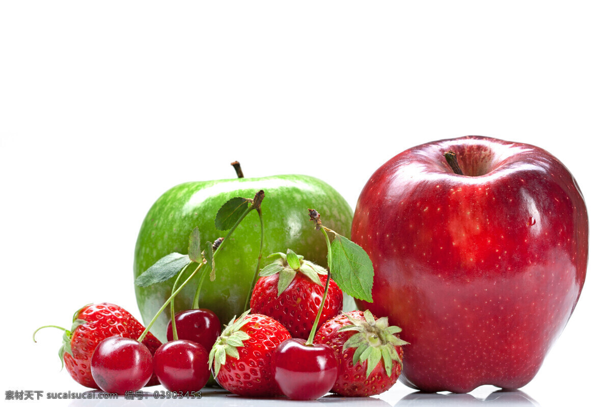 新鲜 水果 青苹果 草莓 樱桃 苹果 新鲜水果 水果摄影 果实 水果图片 餐饮美食