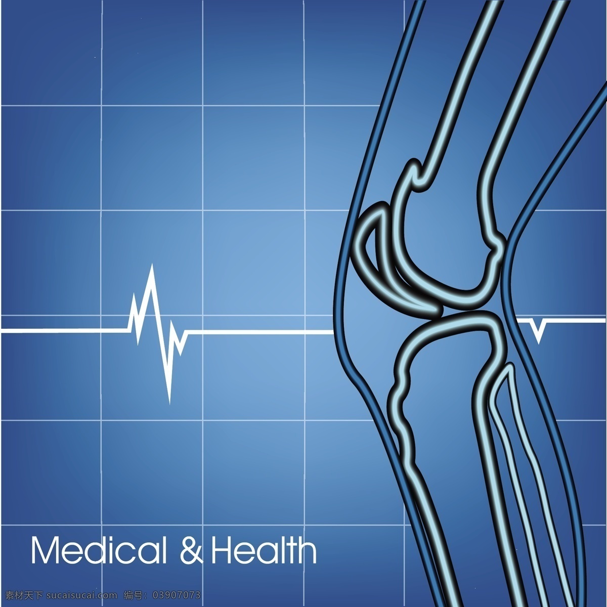 人体 骨骼 心电图 模板下载 膝盖 人体骨骼 医学 医疗 医疗保健 生活百科 行业标志 标志图标 矢量素材 蓝色