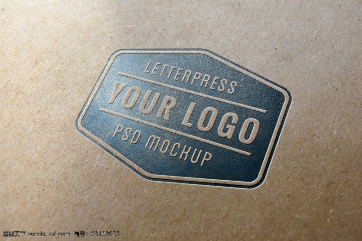 牛皮纸 印刷 标志 展示 vi 贴图 logo 效果 psd源文件 logo设计
