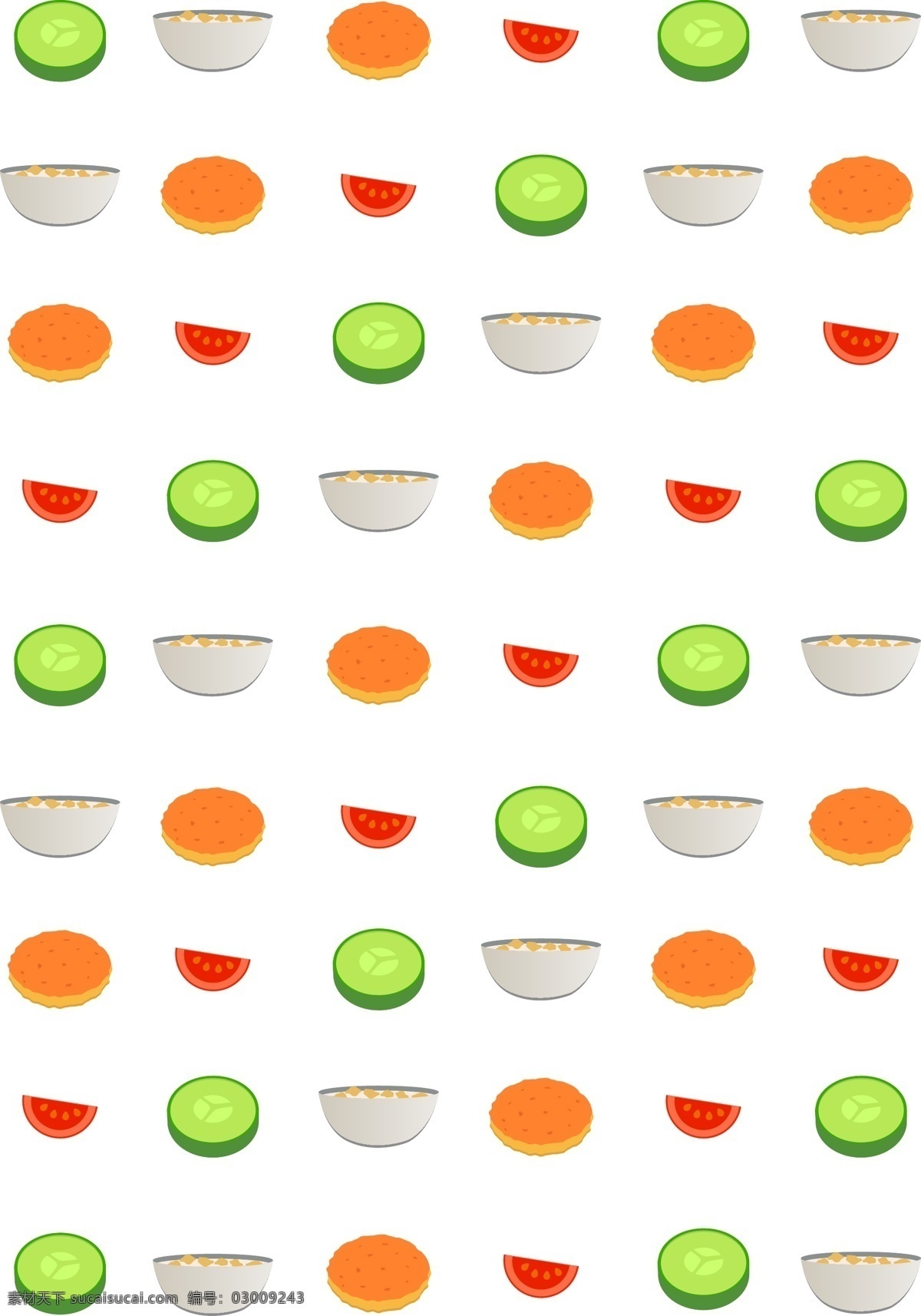手绘 卡通 食物 底纹 插画 手绘卡通食物 美食底纹插画 面包底纹 黄瓜片底纹 水果底纹 蔬菜 美味 美食