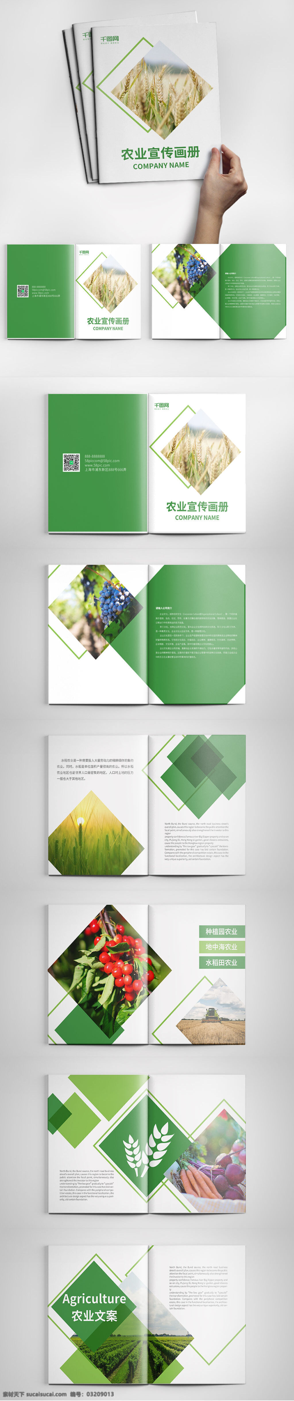 绿色农业 宣传画 册设计 模板 创意画册 大气画册 公司画册 画册模板 画册设计 绿色画册 农业画册 宣传画册