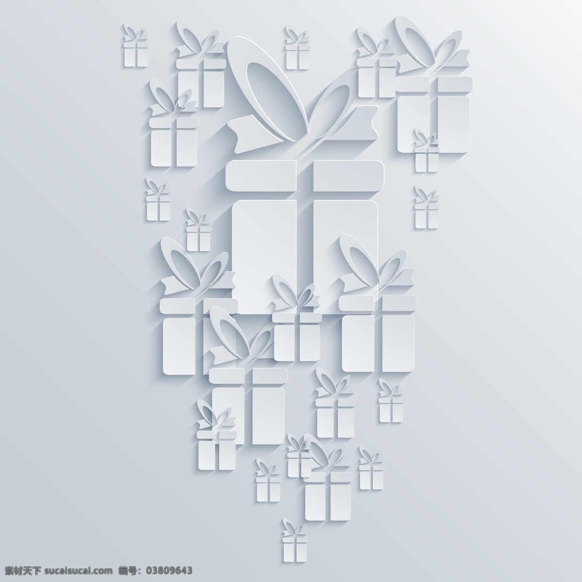白色 创意 立体 礼物 背景 节日 底纺