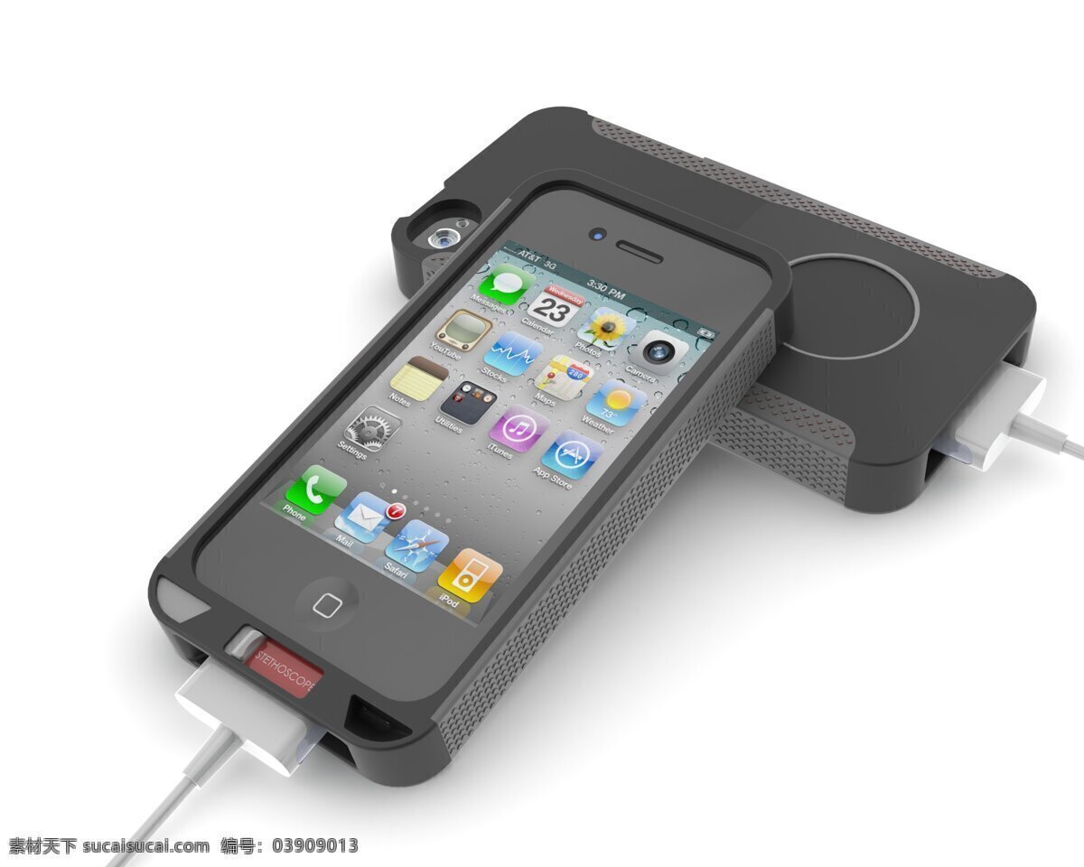 iphone 情况 下 听诊器 情况下 医疗 心脏 mhzcadesign 白色
