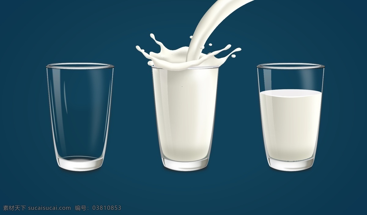 牛奶杯 矢量牛奶 卡通牛奶 手绘牛奶 牛奶插画 玻璃杯 倒牛奶 食物 生活百科 餐饮美食