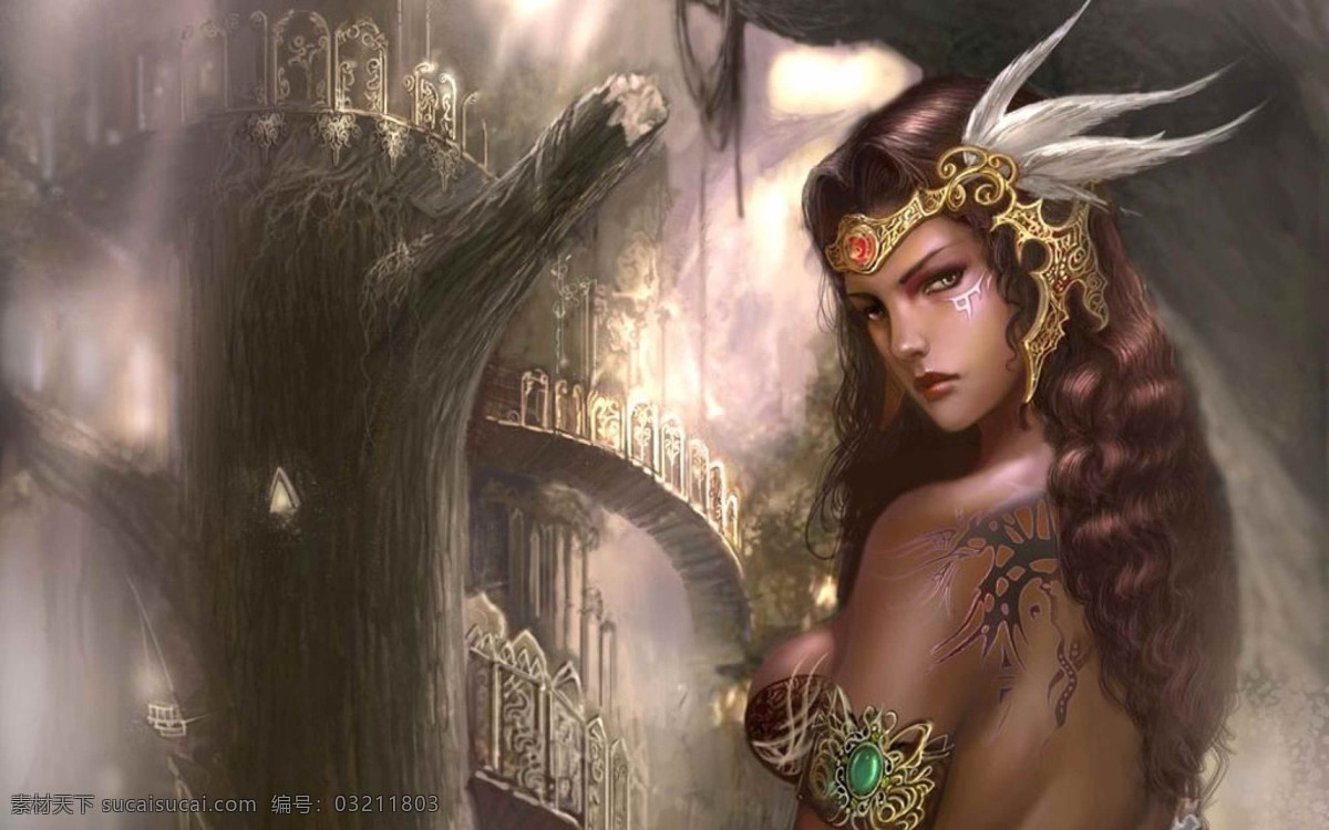 手绘美女 美女 唯美 数字绘画 战士 板绘 数字绘画艺术 动漫动画 动漫人物
