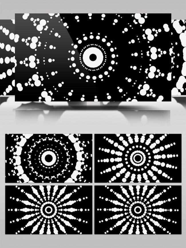 转圈 圆形 花朵 黑白 视频 高清视频素材 视频素材 动态视频素材