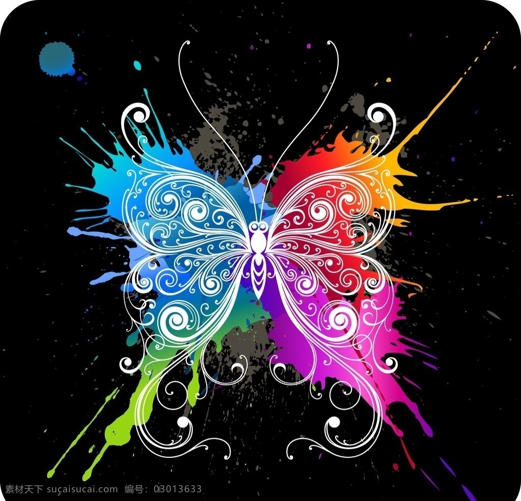 矢量 时尚 泼墨 蝴蝶 图案 花纹 纹理 画框 设计元素 节日 艺术画 音乐 温馨 浪漫 爱情 绚丽 炫酷 抽象 艺术 酒吧 夜场彩色 欧式画框 装饰 花边 高档 高贵 复古 背景 底纹 卡通 动漫 笔记本底纹 海报 梦幻 小清新 涂鸦 纹身 底纹边框 背景底纹 夜场