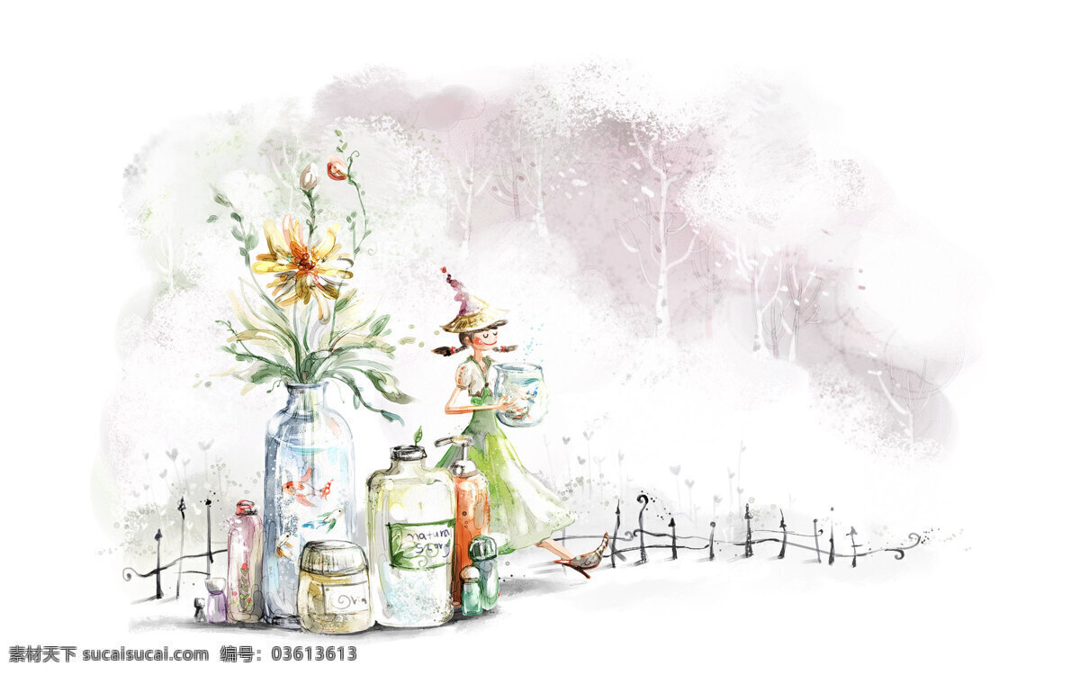梦幻 风景图片 插画 动漫动画 风景 风景插画 风景漫画 漫画 梦幻风景 设计图库 公主不许哭 插画集