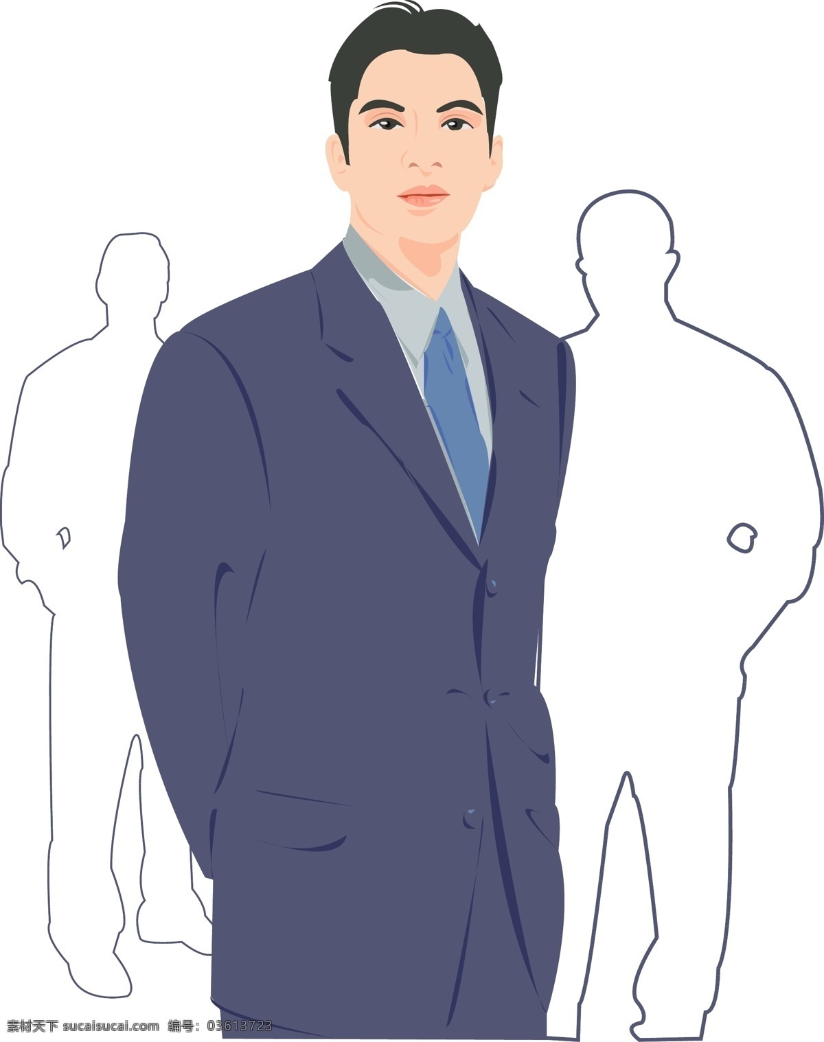 白领 男士 矢量图 其他矢量图