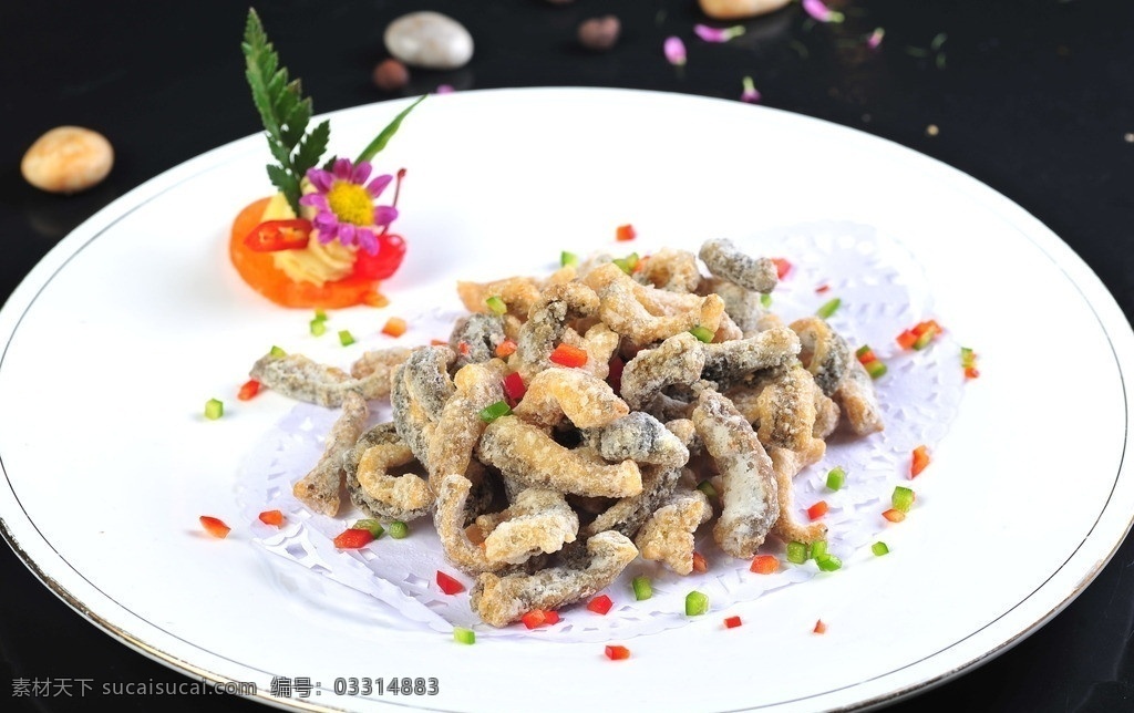 椒盐鱼皮 鱼皮 鱼 菜谱 菜单图片 中餐 菜谱图片 传统美食 餐饮美食