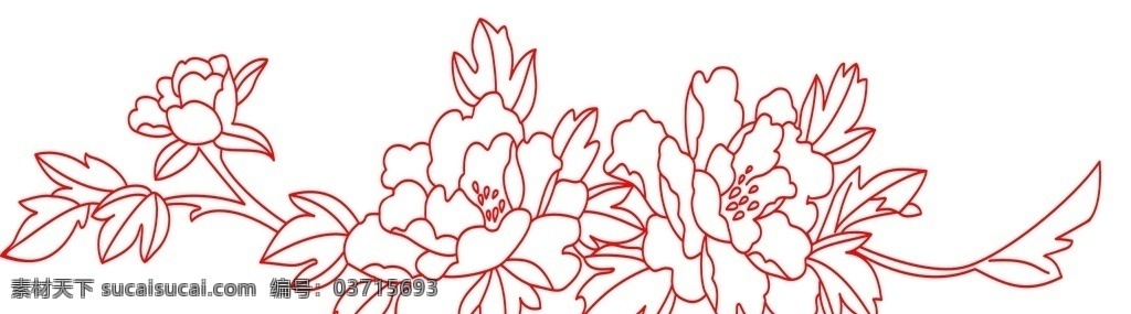 牡丹花绘制 牡丹花矢量 花朵绘制 中国牡丹 花工艺 花贴纸 文化艺术 绘画书法