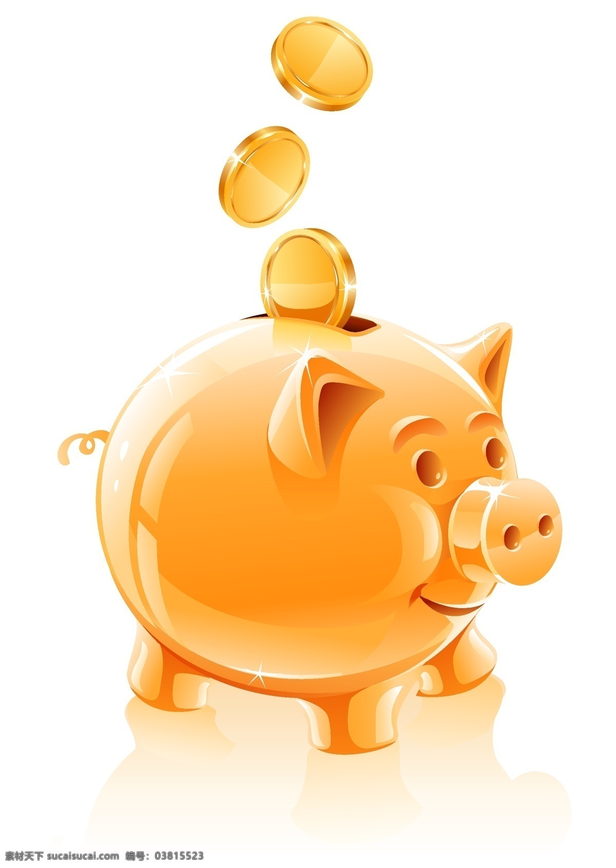 可爱 小金 猪 储蓄罐 金猪 扑满 钱币 金币 卡通 商务金融 金融货币
