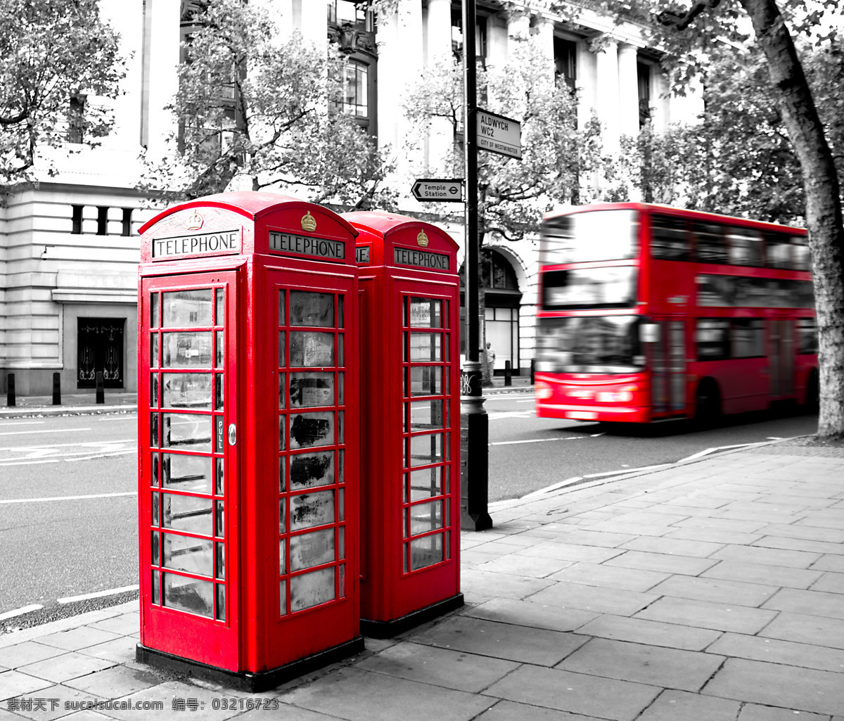 伦敦 红色 电话亭 英国 街头 黑白 公交车 巴士 大巴 铺砖 地面 街道 大街 街景 图片大全 高清图片 旅游摄影 国外旅游 背景素材