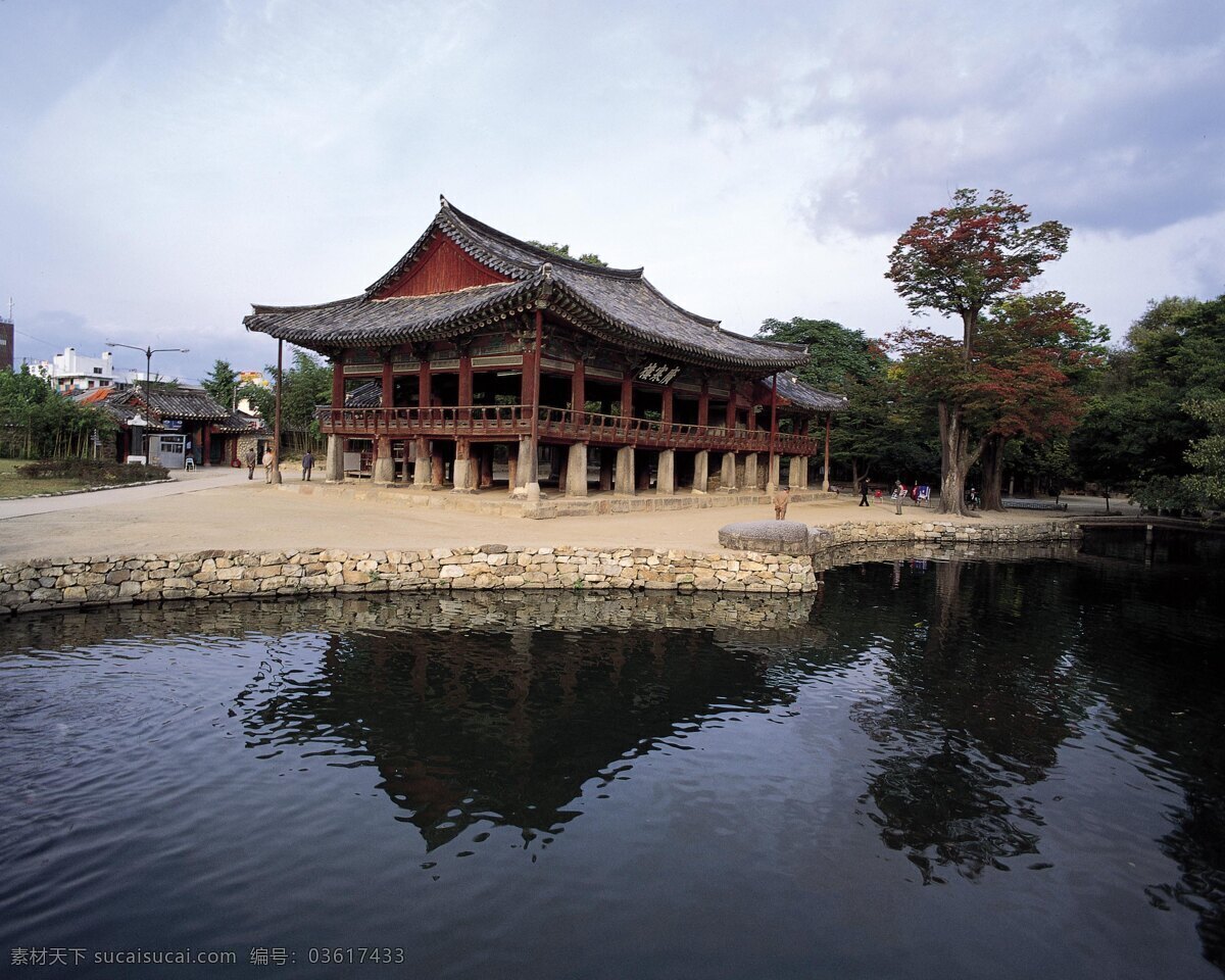 祠庙 一景 国内旅游 湖水 旅游摄影 摄影图库 树林 祠庙一景