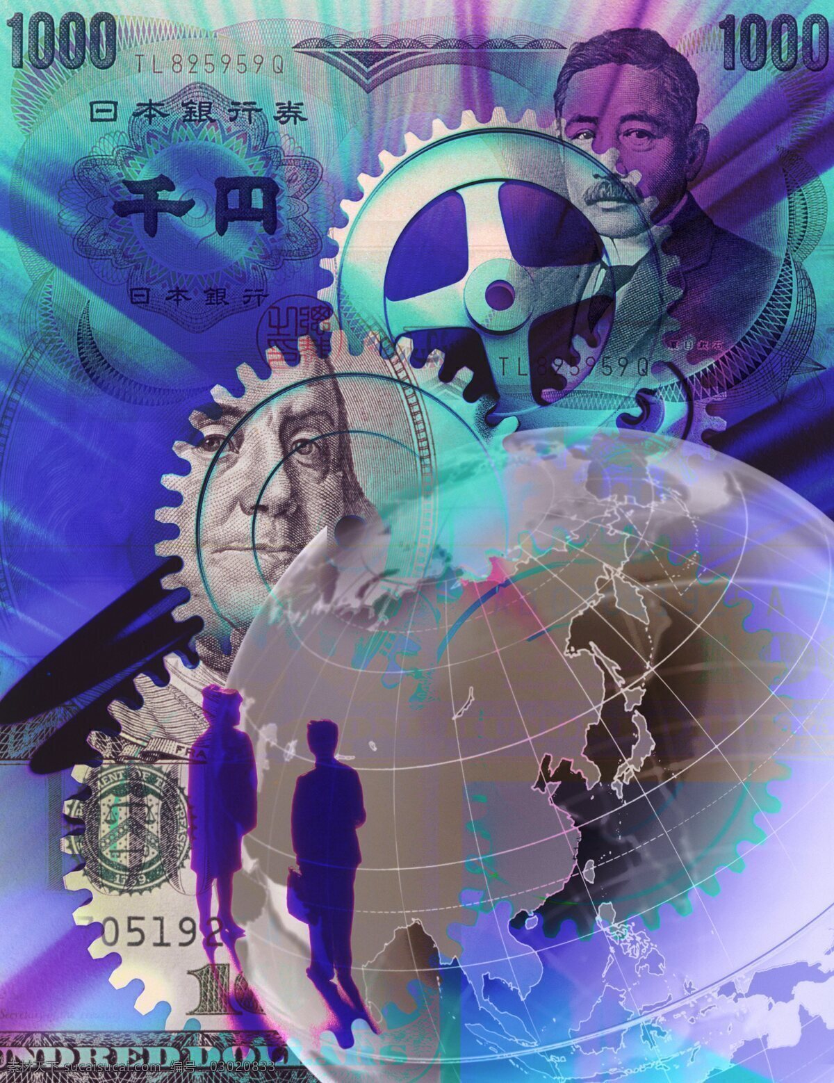 货币 地球 创意 海报 地球背景 科技 网络 信息 美元 齿轮 日元 抽象 高清地球图片 高清图片 地球图片 环境家居