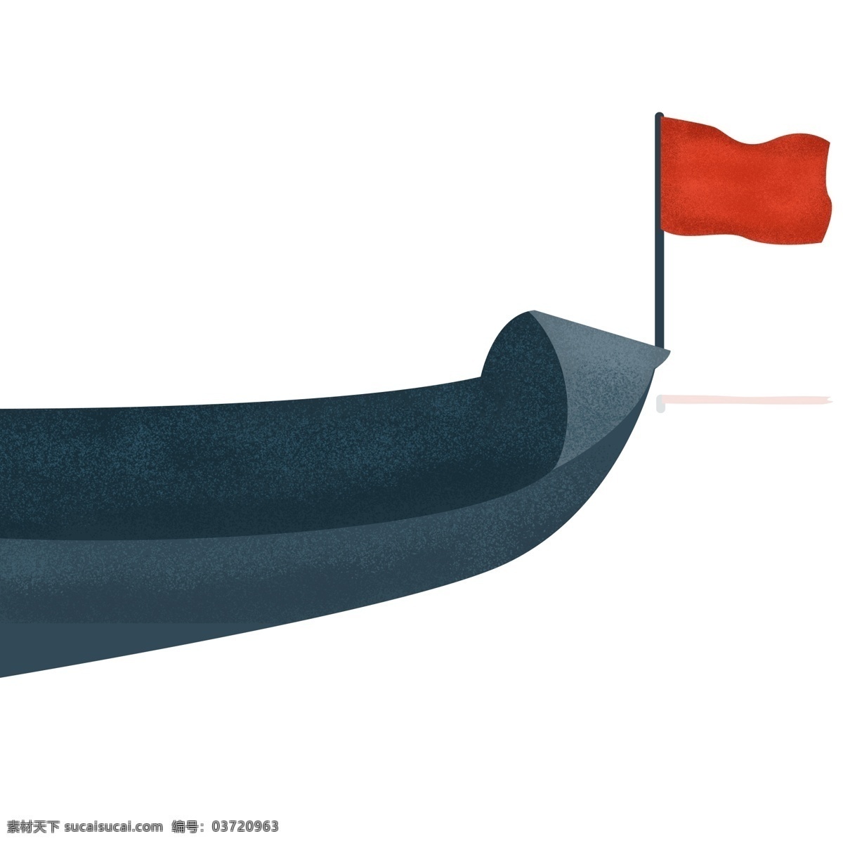 小 清新 小船 国旗 商用 元素 小清新 卡通 简约 插画设计 船头