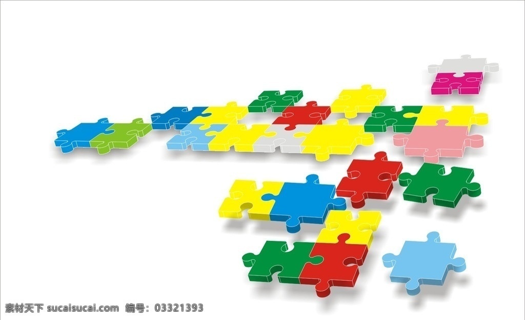 彩色拼图素材 彩色拼图 拼图素材 霜乔设计 彩色 素材设计 矢量