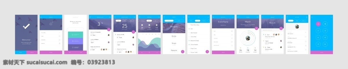 彩色 app 手机 客户端 ui ui工具包 界面设计 软件 应用 原创设计 原创网页设计