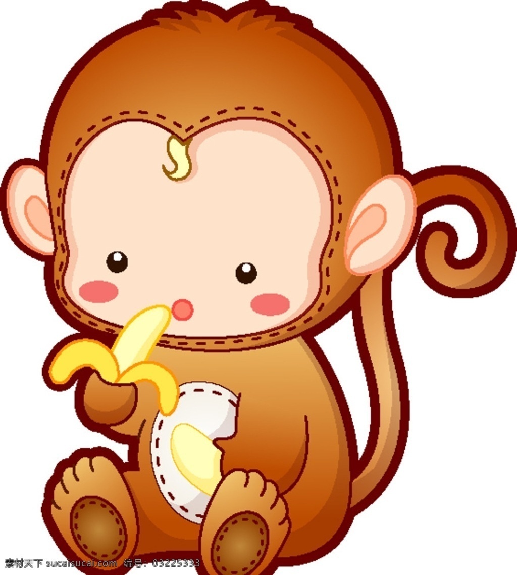 猴宝宝 卡通 动物 生肖 可爱 宝宝 猴子 动漫动画 动漫人物