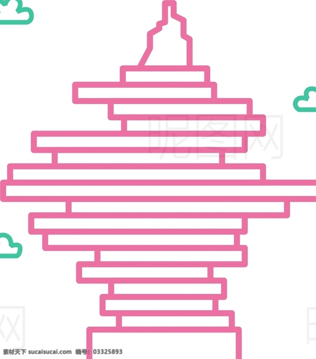 青岛图片 ui 标识 标志 矢量 简约 地标 坐标 标志性建筑 建筑 彩色线条 红色线条 线条图 城市 著名建筑 旅游 景点 青岛 标志图标 网页小图标