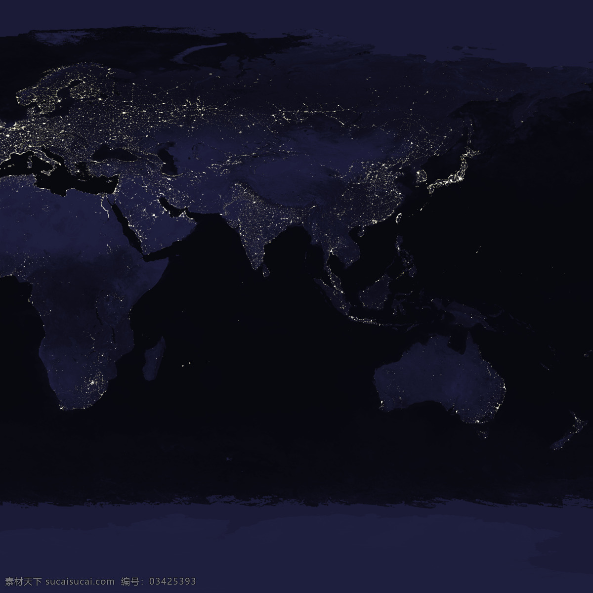 夜晚 地球 科学研究 卫星 现代科技 夜晚的地球 矢量图