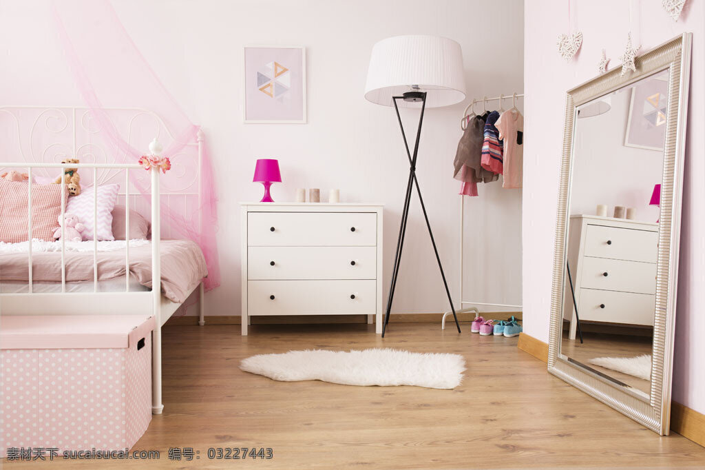 简约 时尚 女孩 卧室 装修 效果图 粉色 粉色梦 床铺