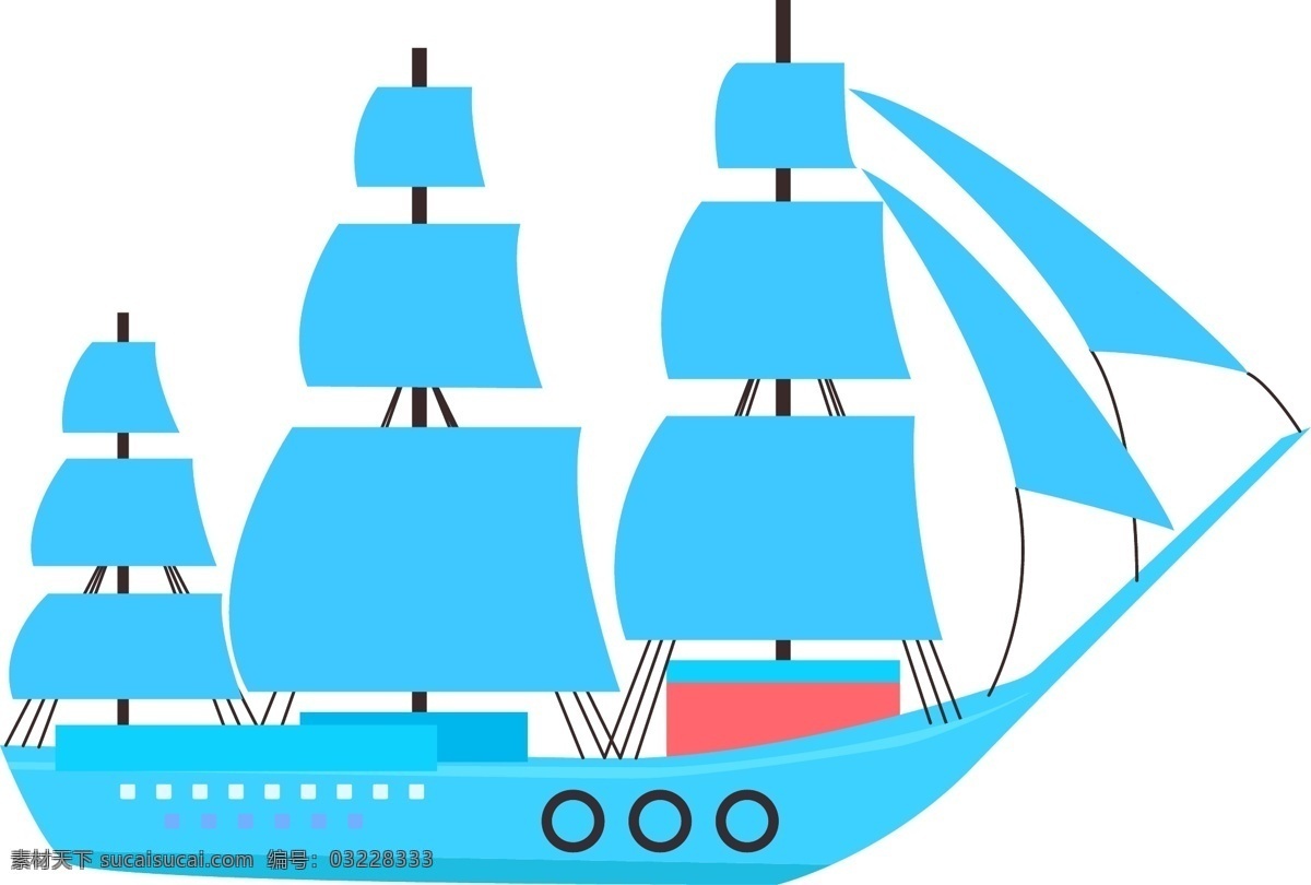 矢量 蓝色 帆船 商用 蓝色帆船 矢量元素 矢量帆船 帆船元素