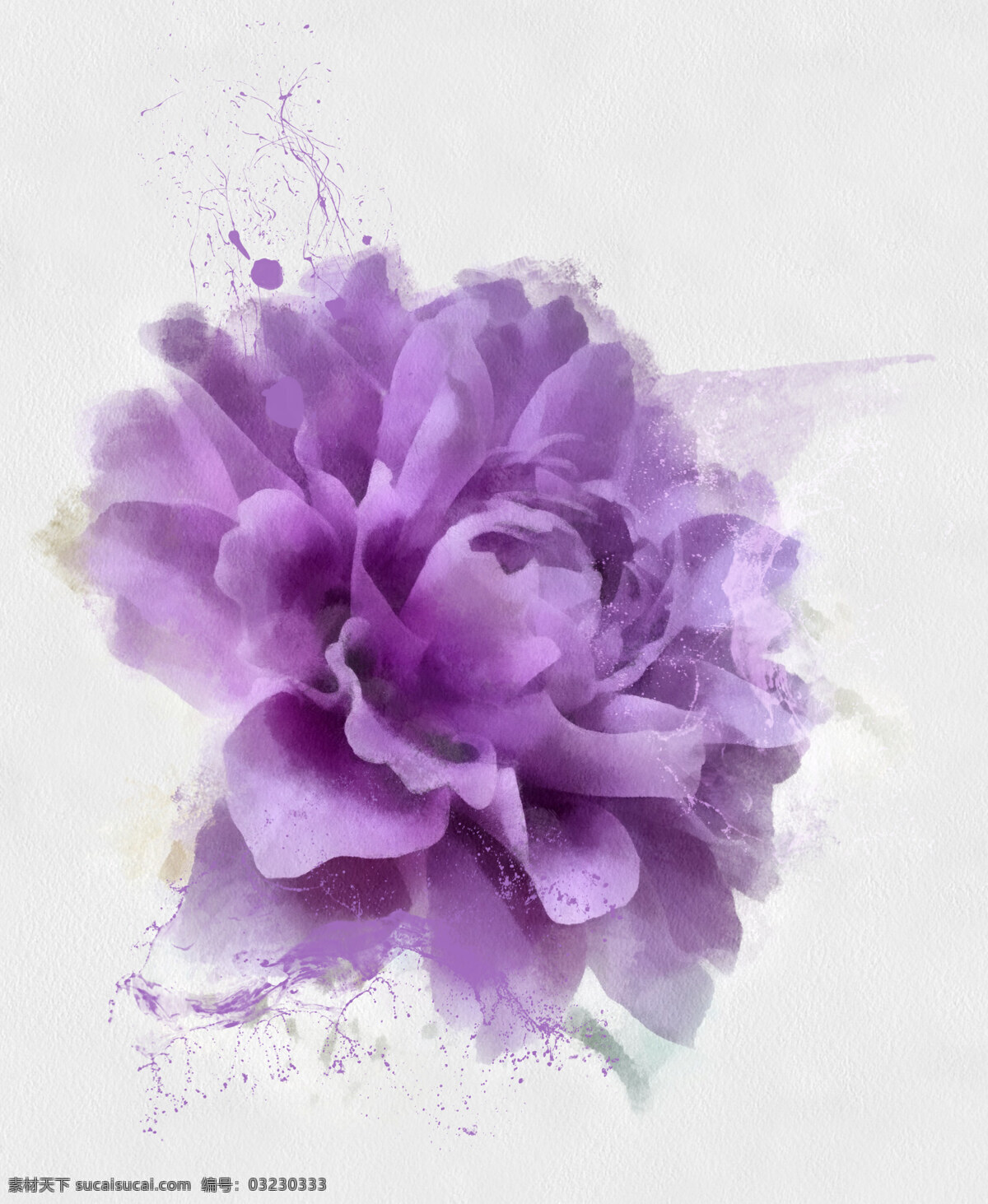 紫色 水墨 鲜花 水彩鲜花背景 鲜花背景 水彩画花朵 水彩鲜花 花卉 水彩插画 花草树木 漫画插画 紫色水墨鲜花 书画文字 文化艺术