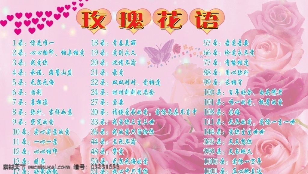 玫瑰花语 玫瑰花 花语 花店花语 玫瑰 背景 心形 光点 展板模板 广告设计模板 源文件
