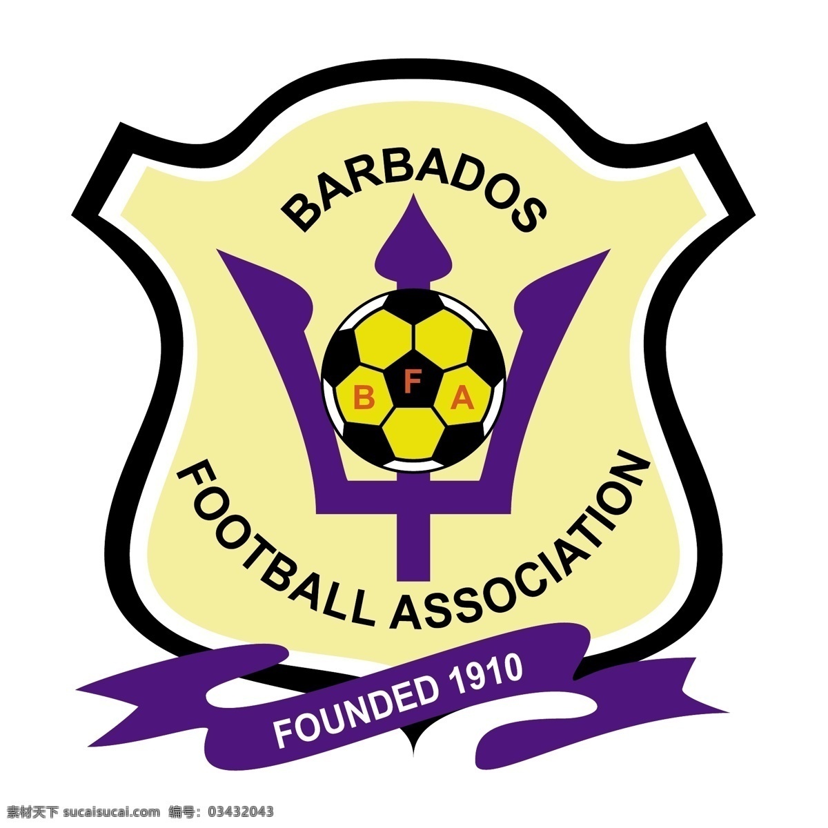 巴巴多斯 足球 协会 免费 标志 标识 psd源文件 logo设计