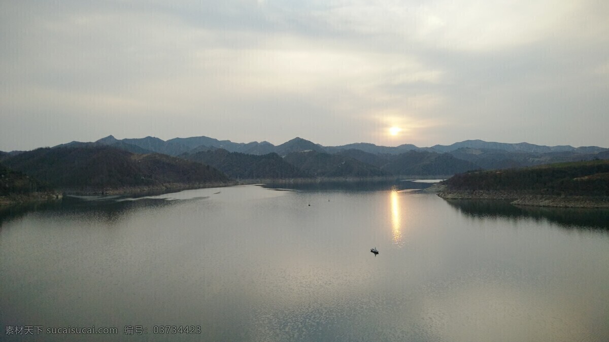 山水 丹江口 渔舟 风景 自然 自然景观 自然风景