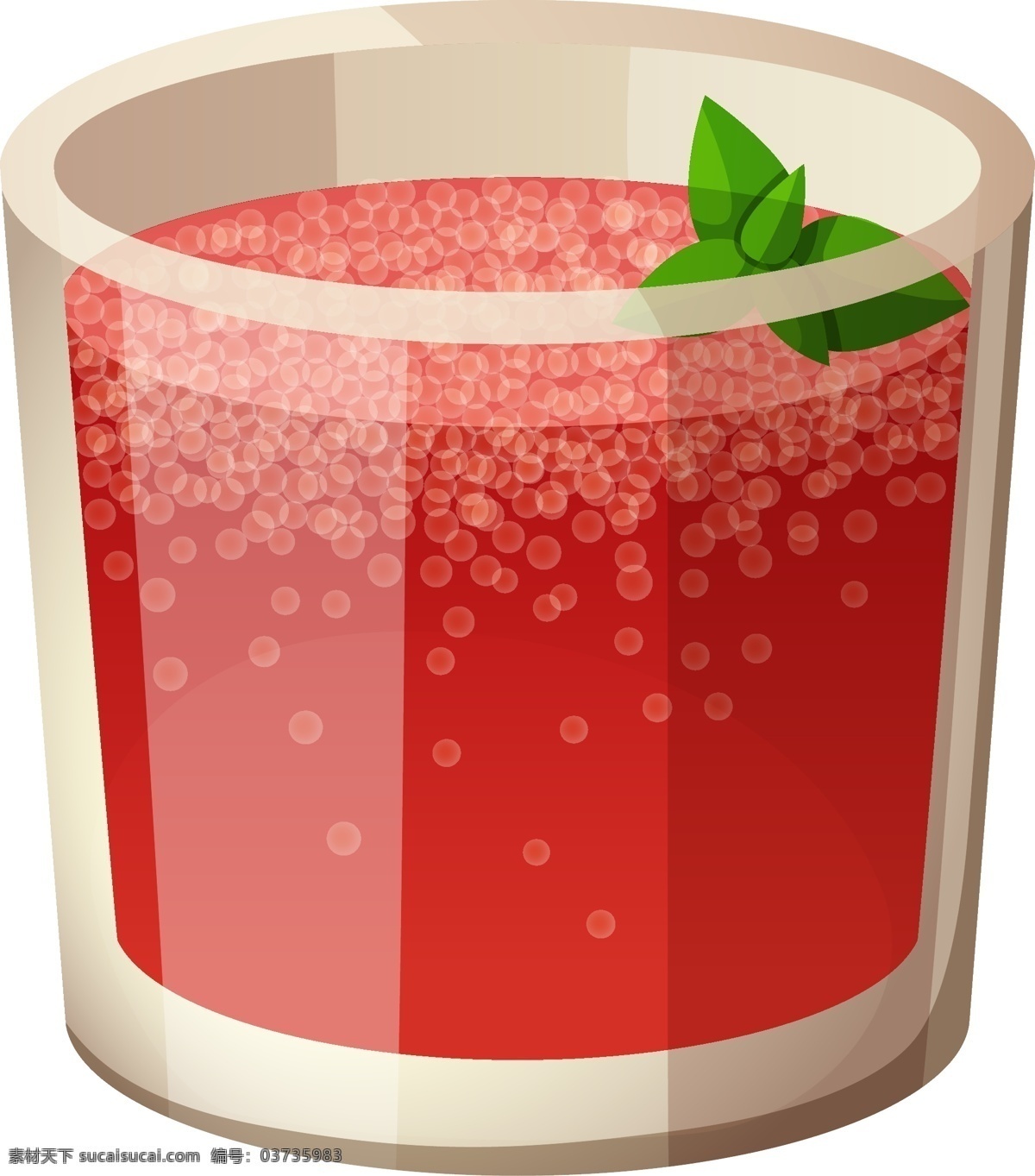 矢量 红色 果汁 元素 夏季饮品 ai元素 免扣元素