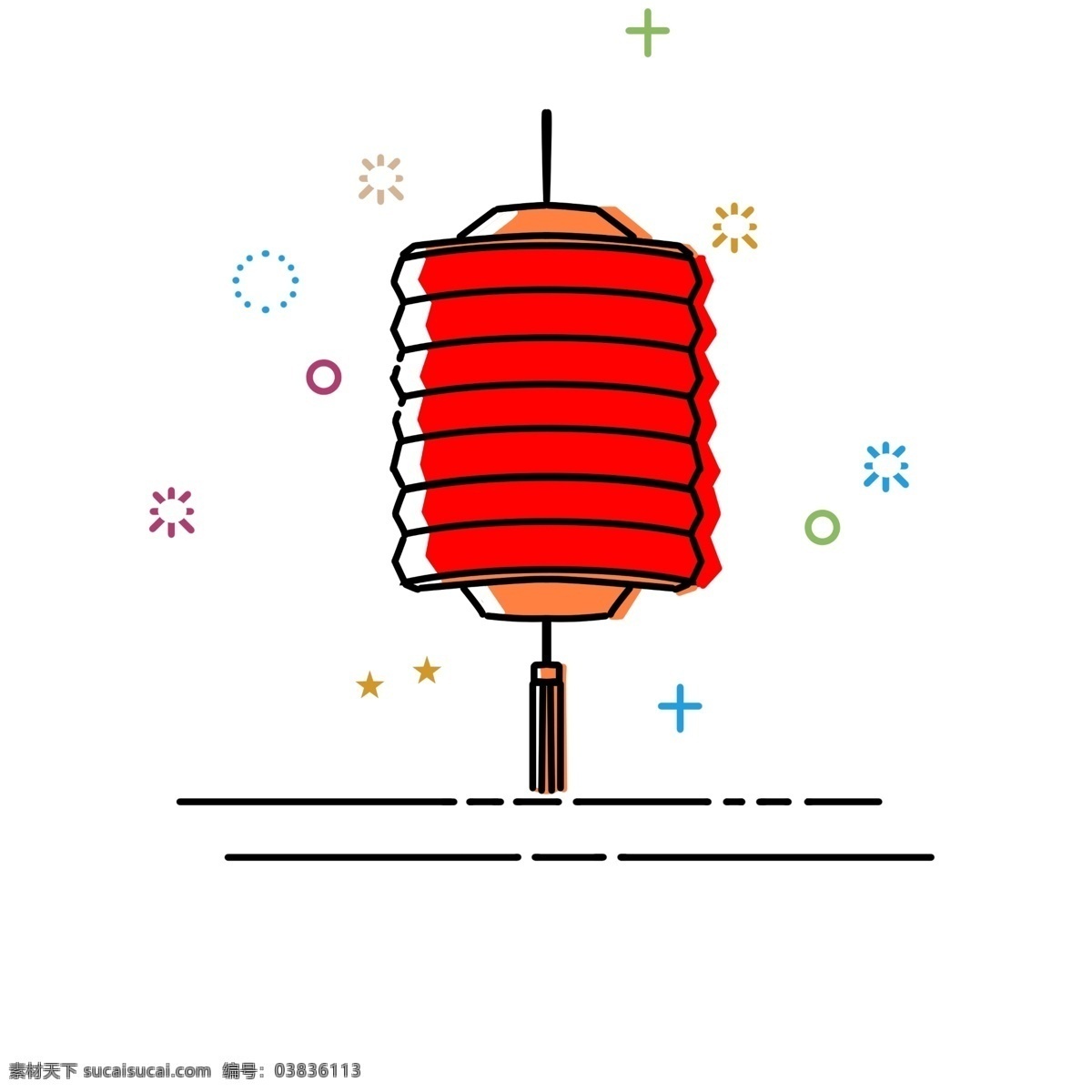 手绘 新年 灯笼 mbe 图标 插画 手绘新年插画 灯笼插画 卡通插画 红红的灯笼 黑色的吊穗 大灯笼