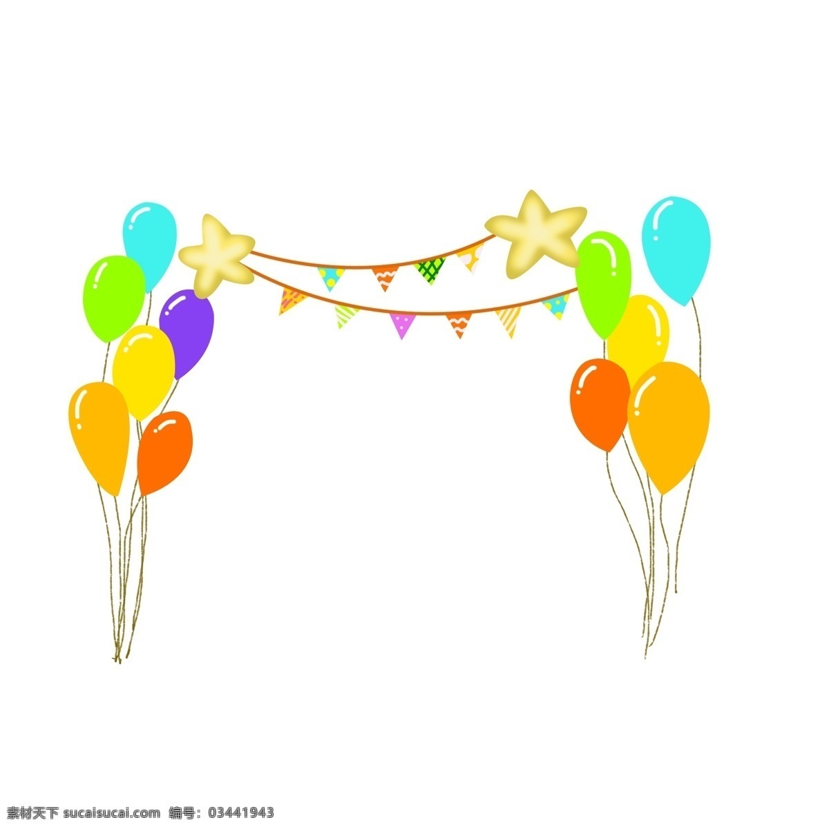 节日 彩色 气球 背景 装饰 节日气球 彩色气球 儿童节 节日背景装饰 气球装饰 彩旗