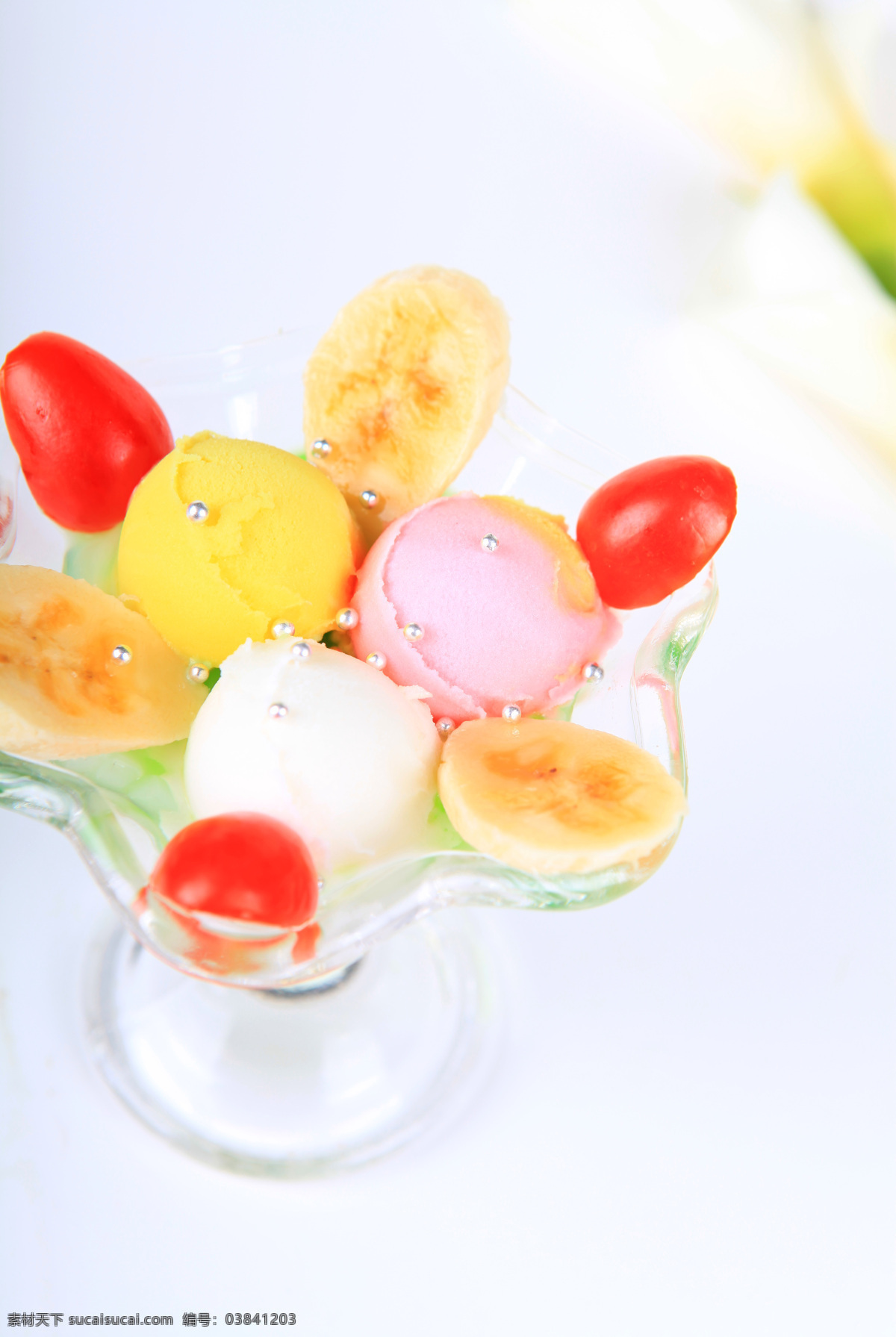 彩色 杯 装 冰激凌 圆球 高清 粉色 奶油 水果 绿色 美味