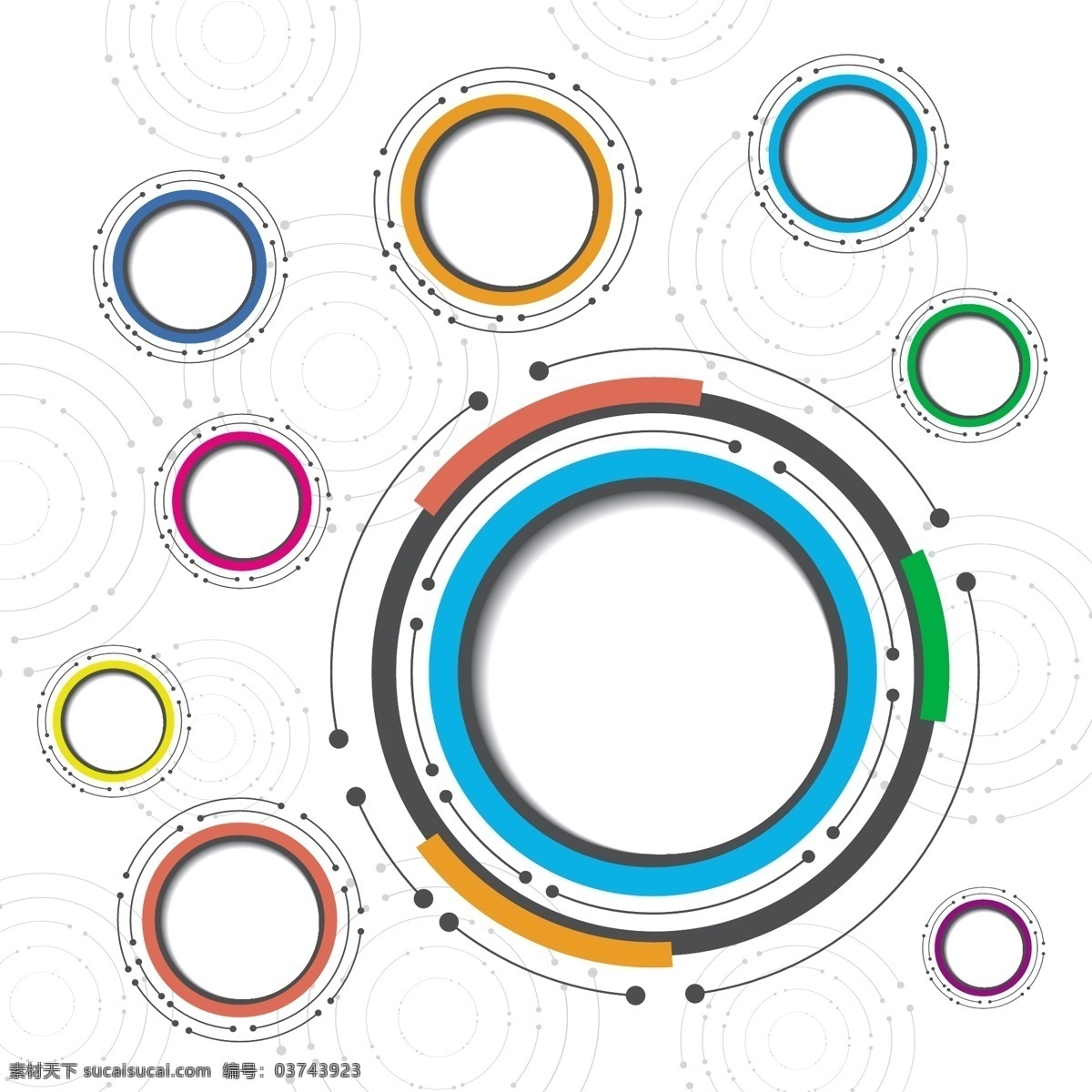图表 信息 模版 圆圈 科技