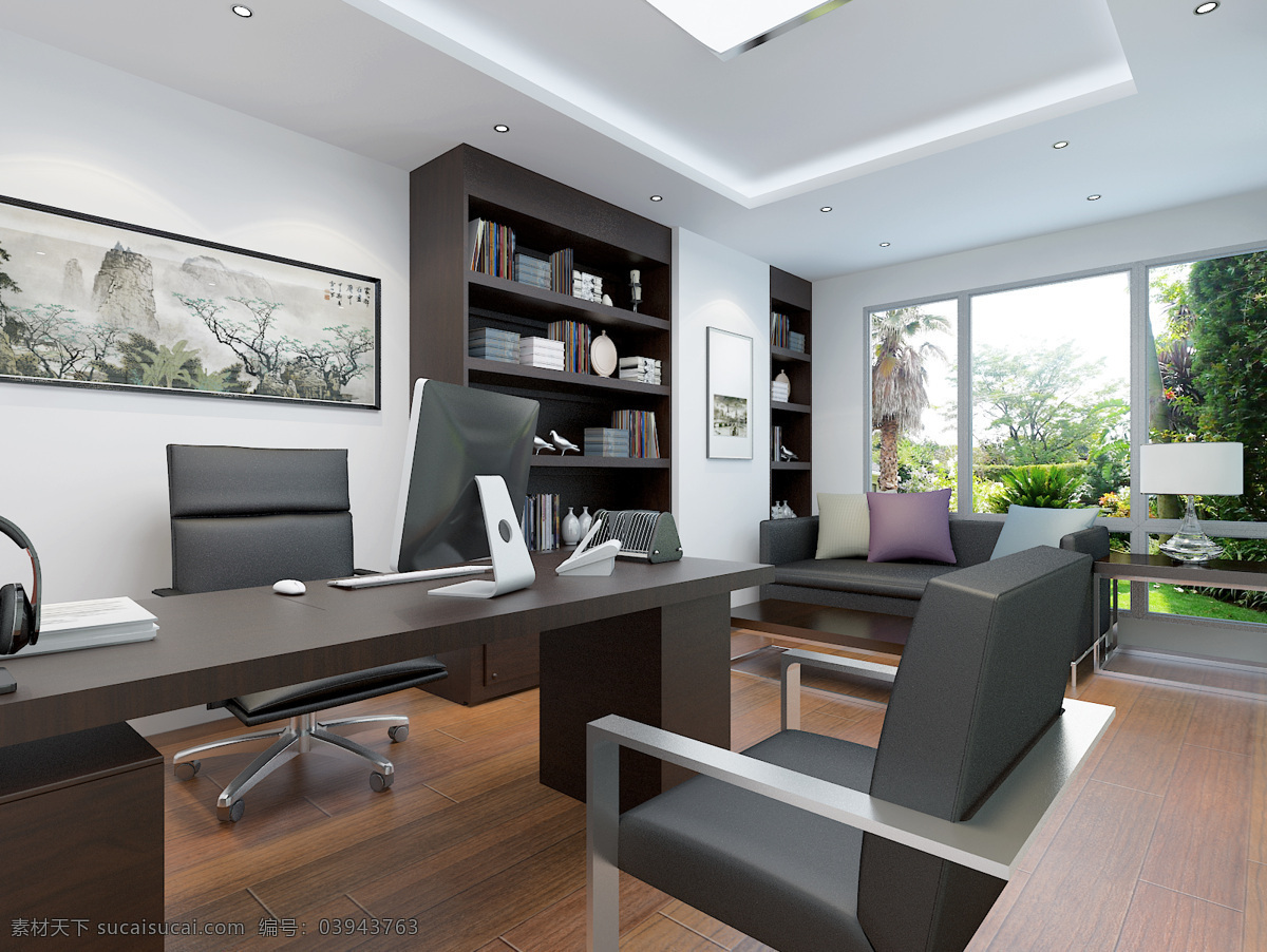 3d设计 3d作品 工装 室内设计 效果图 桌椅 经理 办公室 设计素材 模板下载 经理办公室 家居装饰素材